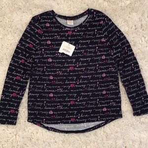 Gymboree Navy "Love Dance" Shirt, Size M, NWT